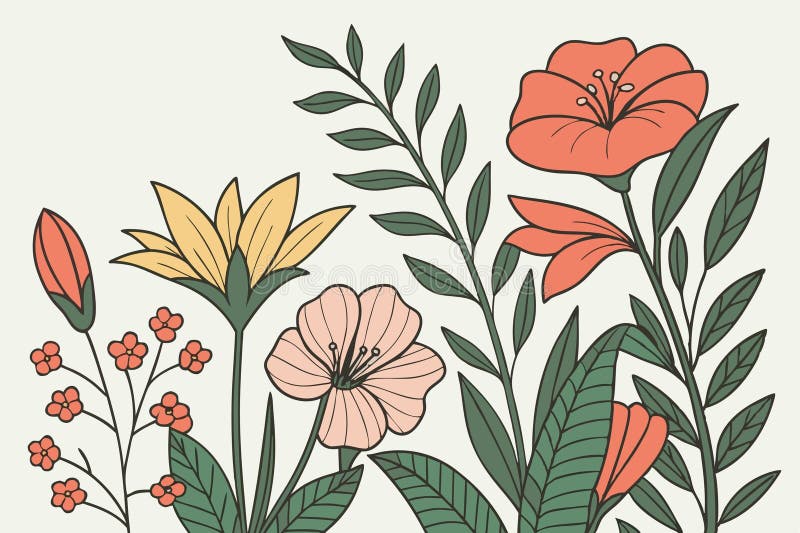 Elegant Collection of Floral and Leaf Designs for Decor, Patterns, and