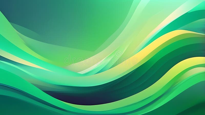 Elegant curgere verde Abstract modele A este generat. Straturile netede de verde și galben creează modele de undă abstracte într-o ilustrație digitală. Diverse nuanțe de verde se amestecă perfect accentuate de tonuri mai deschise și mai profunde. Designul accentuează mișcarea și fluiditatea cu linii curbe moi care se suprapun. Imaginea evocă un sentiment de profunzime și mișcare blândă, făcându-l vizual dinamic și armonios. Utilizarea degradeurilor sporește complexitatea și bogăția compoziției.