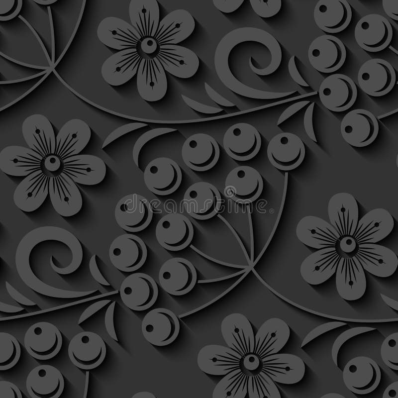 Floral 3d seamless pattern stock vector. Illustration of card - 99810062