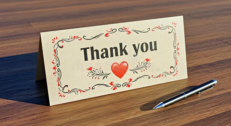 Elegant Dankeschön Message Card Design vektor abbildung