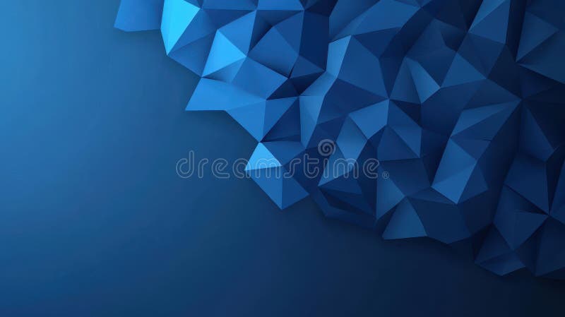 An elegant dark blue polygon background illuminated with soft blue light creates a modern and chic visual appeal vector illustration