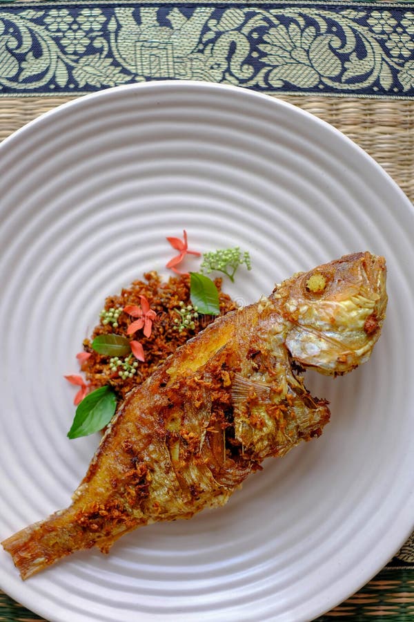 Cod Fish Elegant Dish With Grapes Stock Image Image of plate, crusty