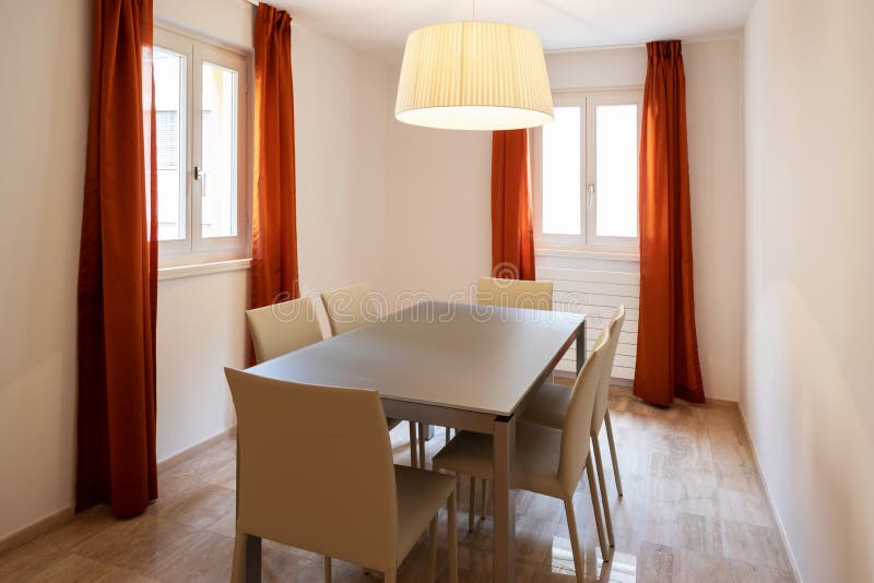 Elegant Dining Room With Leather Chairs Stock Photo Image Of Loft Elegant 150203712