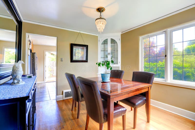 Elegant Dining Table Set In Bright Room Stock Photo Image Of