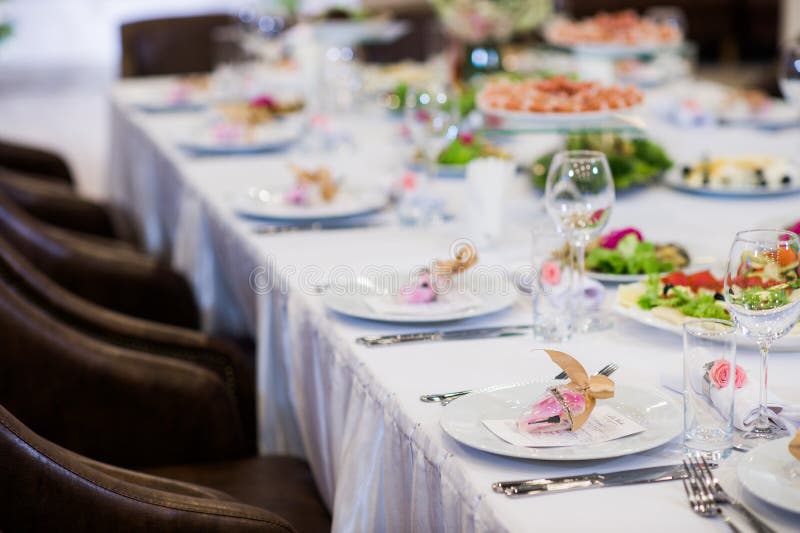 The Elegant Dinner Table at Restaurant Stock Photo Image of fancy, clean 82355864