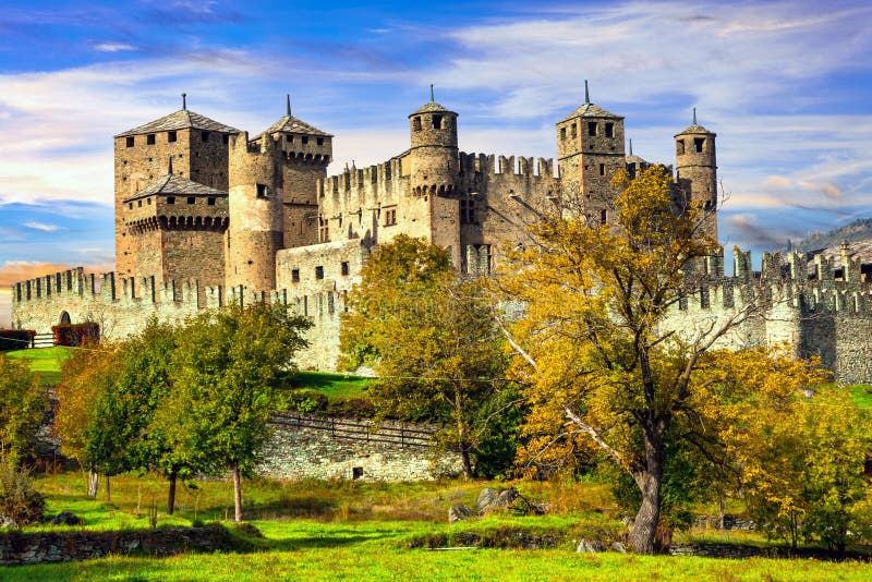 Medieval castles of Italy - Castello di Fenis in Valle d`Aosta