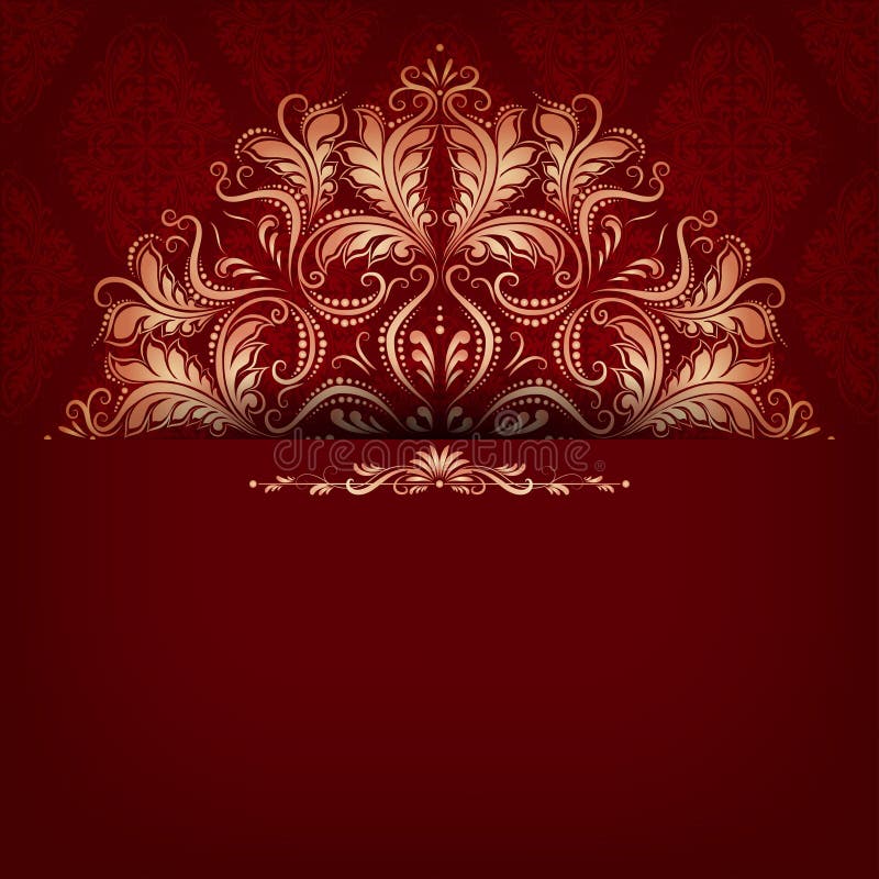 Elegant filigree ornament on seamless