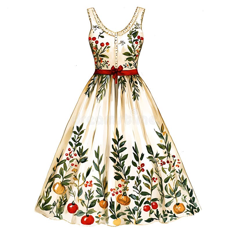 Vibrant Botanical Elegance A-Line Dress Vibrant Botanical Elegance A-Line Dress