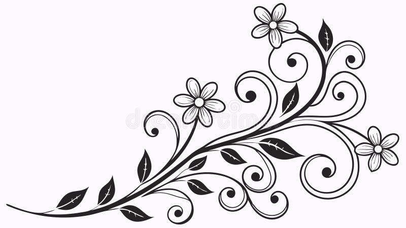 Elegant Floral Ornament Decorativ Design vector Design Generativ AI stock illustration