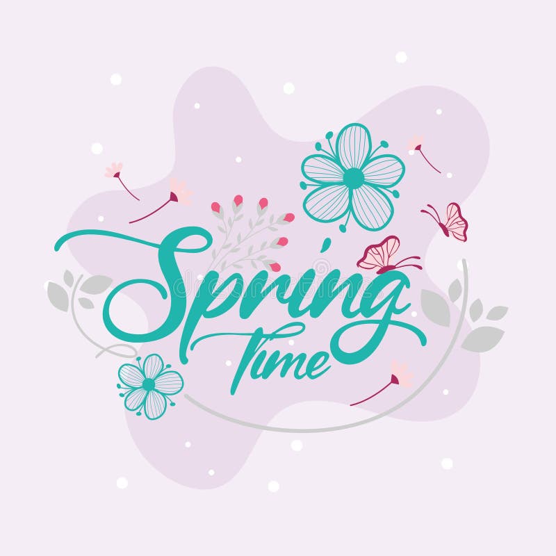 Elegant floral spring message. Vector stock illustration