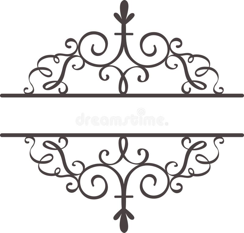 Elegant flourishes and swirls create a sophisticated decorative frame, perfect for adding a touch of classic design to vector illustration