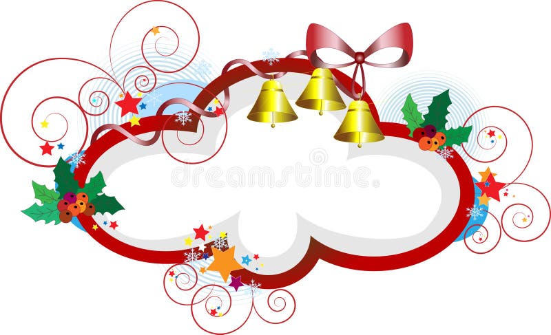 Elegant frame for Christmas gifts.Postcard