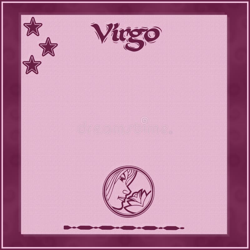 Elegant frame with zodiac sign-Virgo royalty free illustration Elegant frame with zodiac sign-Virgo royalty free illustration