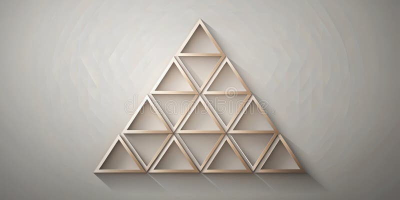 Elegant geometric triangle pattern design for modern decor. Generative AI royalty free illustration