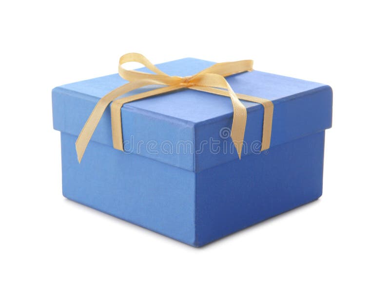 Elegant Gift Box on White Background Stock Photo Image of package