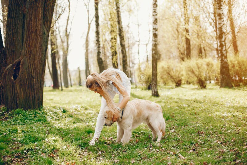Elegant girl with dog royalty free stock image Elegant girl with dog royalty free stock image