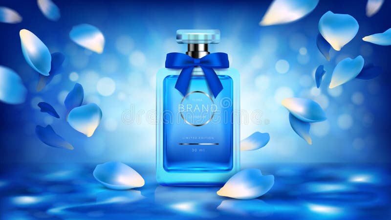 women's perfume blue bottle