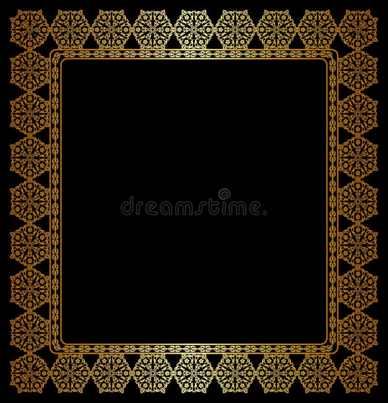 Elegant gold frame stock vector. Illustration of pattern 66691456