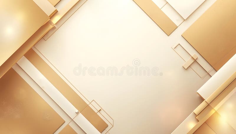 Elegant Gold och Beige Abstract Background med Geometric Elements and Textures.
