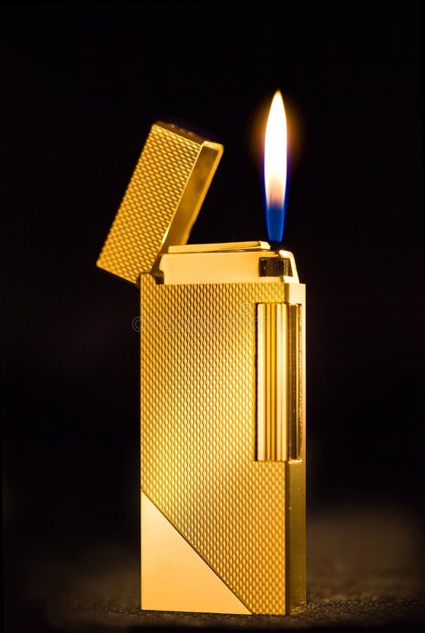 Elegant Golden Gas Lighter Stock Image Image 20246481