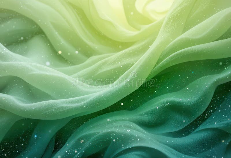 Elegant green and yellow abstract background designed for computer screens and digital aesthetics stock illustration