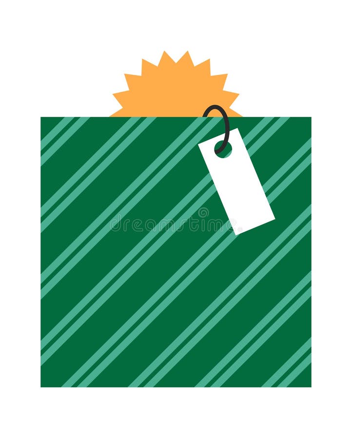 Elegant grön julklapp stock illustrationer