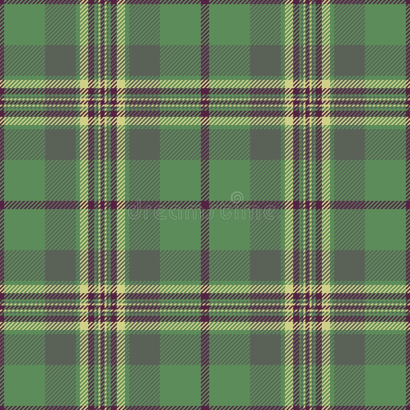 Elegant grönt och beige plaid-mönster. Perfekt för kläder för textildesign och bakgrunder för webbplatser. Den här sömlösa texture stock illustrationer