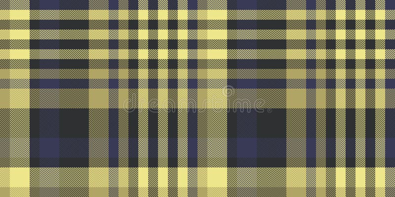 Elegant gul och marin plaid-mönster. . Diskret textur lägger till djup och vektor illustrationer