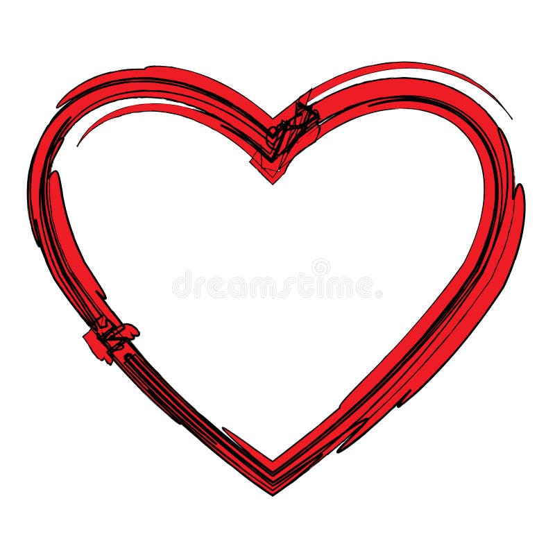 Elegant Heart icon for Valentine`s day on a white background