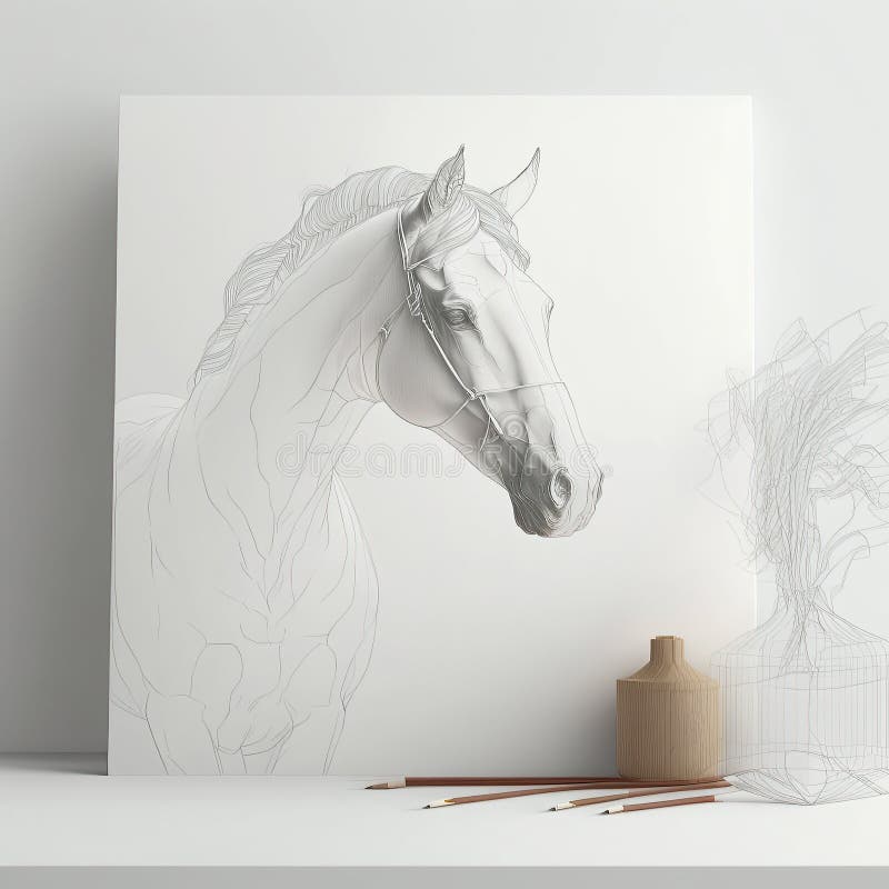 Share more than 150 horse sketch wall art latest