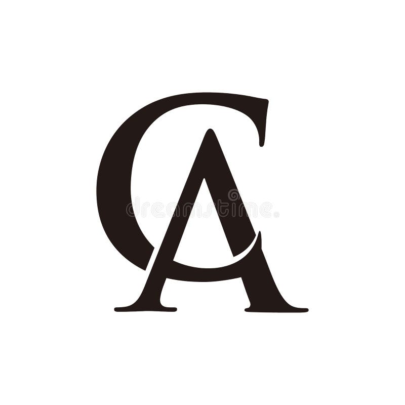 Elegant initialmonogram ca-logotypinspiration vektor illustrationer