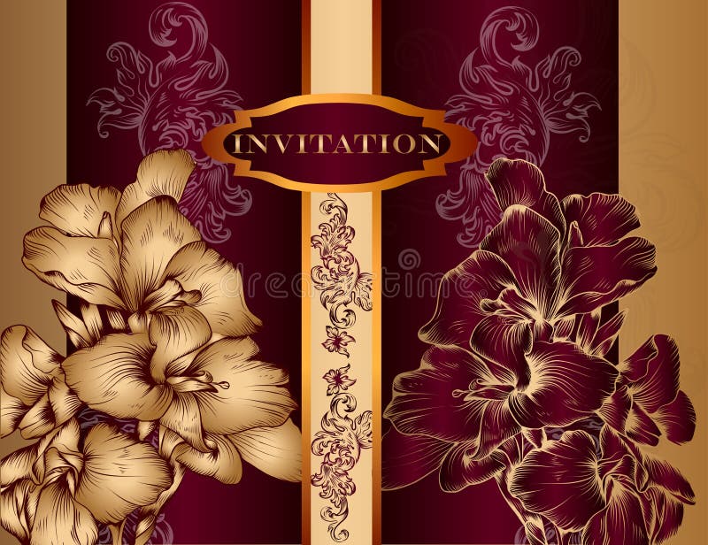 Elegant invitation design in royal style