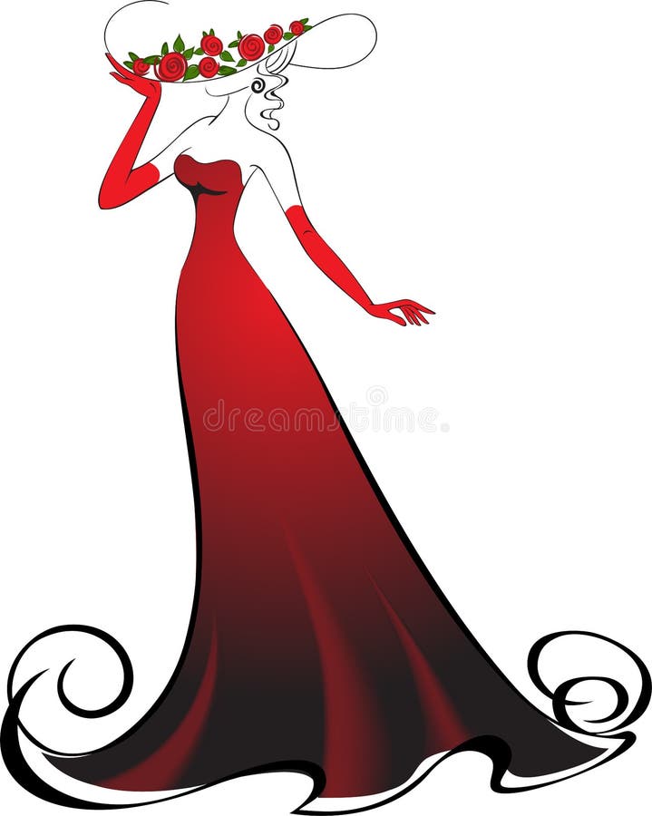 Download Elegant lady stock vector. Illustration of attractive ...