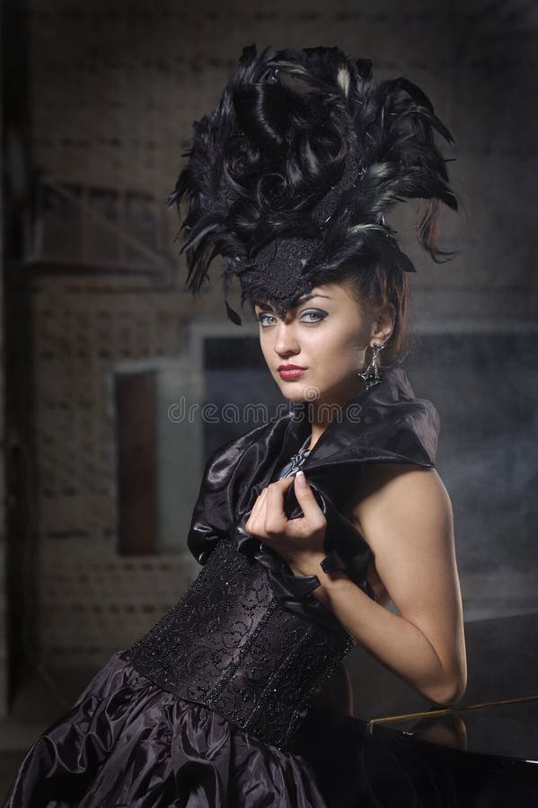 Elegant Lady With Luxurious Hairstyle Stock Photo - Image of elegant ...