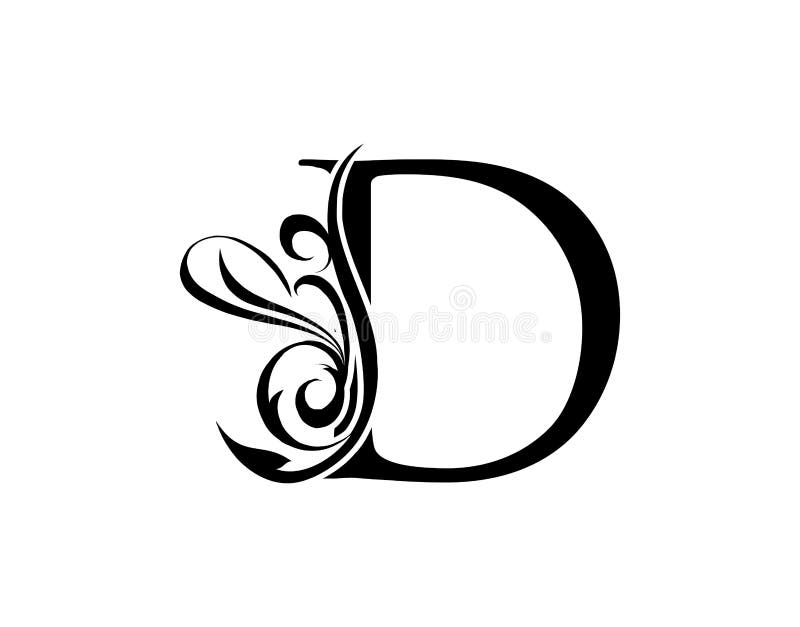 Elegant Letter D. Graceful Royal Style. Calligraphic Arts Logo. Vintage ...