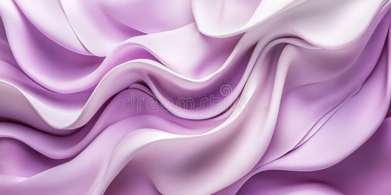 Elegant Lilac Seamless Wave Texture Pattern, Monochromatic Abstract Flowing Background, 3D Render. vector illustration