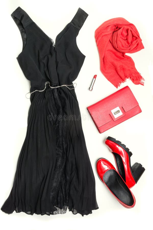 Black Dress with Red Shoes Spring Outfits (4 ideas & outfits) | Lookastic