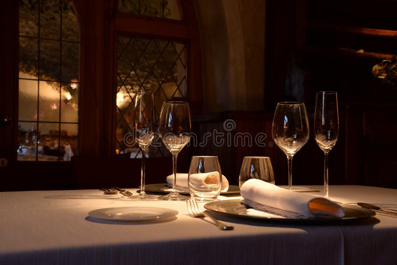 Elegant luxury restaurant, stylish table arrangement royalty free stock photo Elegant luxury restaurant, stylish table arrangement royalty free stock photo
