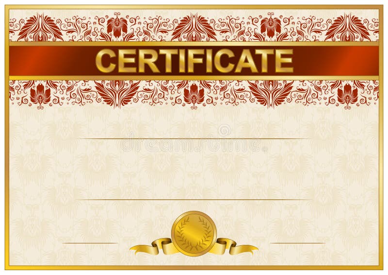 Elegant mall av certifikatet, diplom stock illustrationer Elegant mall av certifikatet, diplom stock illustrationer