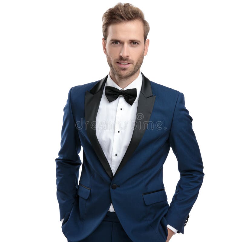 Man in Suit and Tie Standing Straight Stock Photo - Image of ...