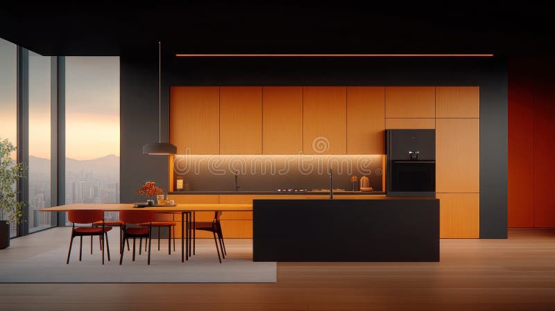 Elegant matrum inuti 3d-rendering royaltyfri illustrationer