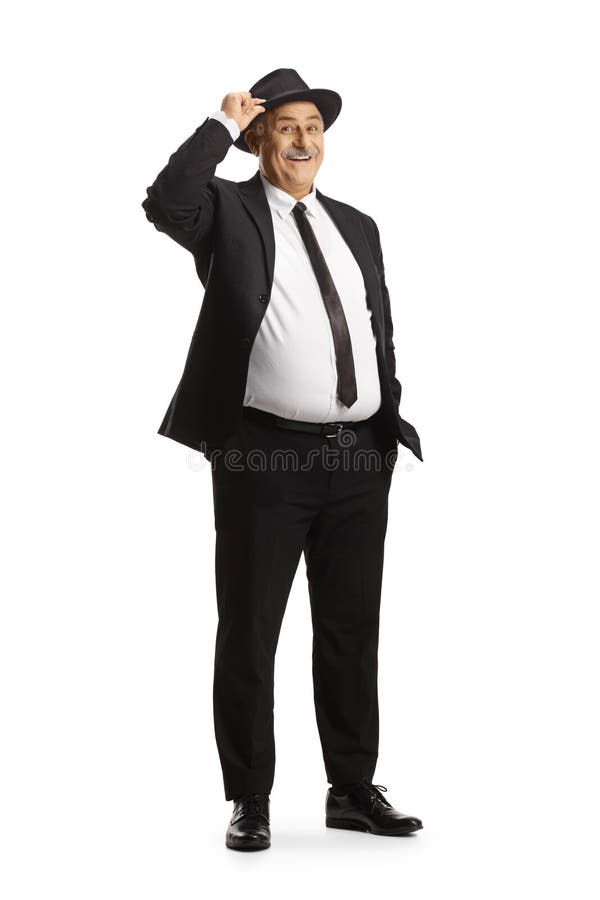 Elegant Mature Man Holding a Fake Mustache Stock Image - Image of ...