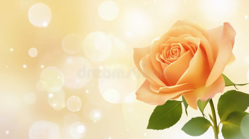 Elegant minimalist greeting card with soft gradient background and delicate rose accent for messages royalty free illustration