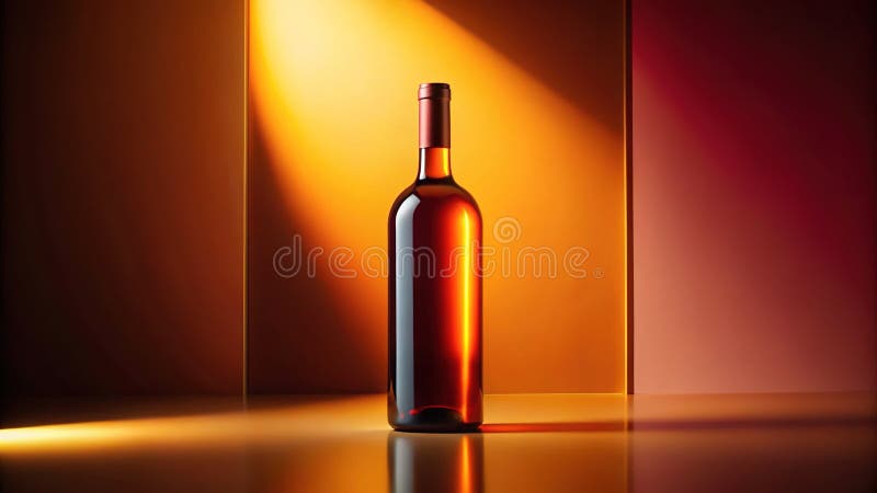Elegant minimalistisk utformning av vinflaskor är en ren och modern metod för Premium Beverage Package stock illustrationer