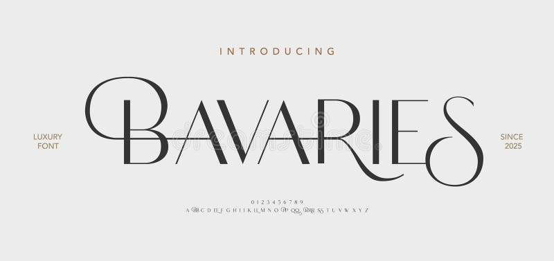 Elegant Modern skönhetsteckensnittets alfabet logotyp. Typografi - vacker lyxur minimal elegant serif-fonts mode bröllopsprovare vektor illustrationer