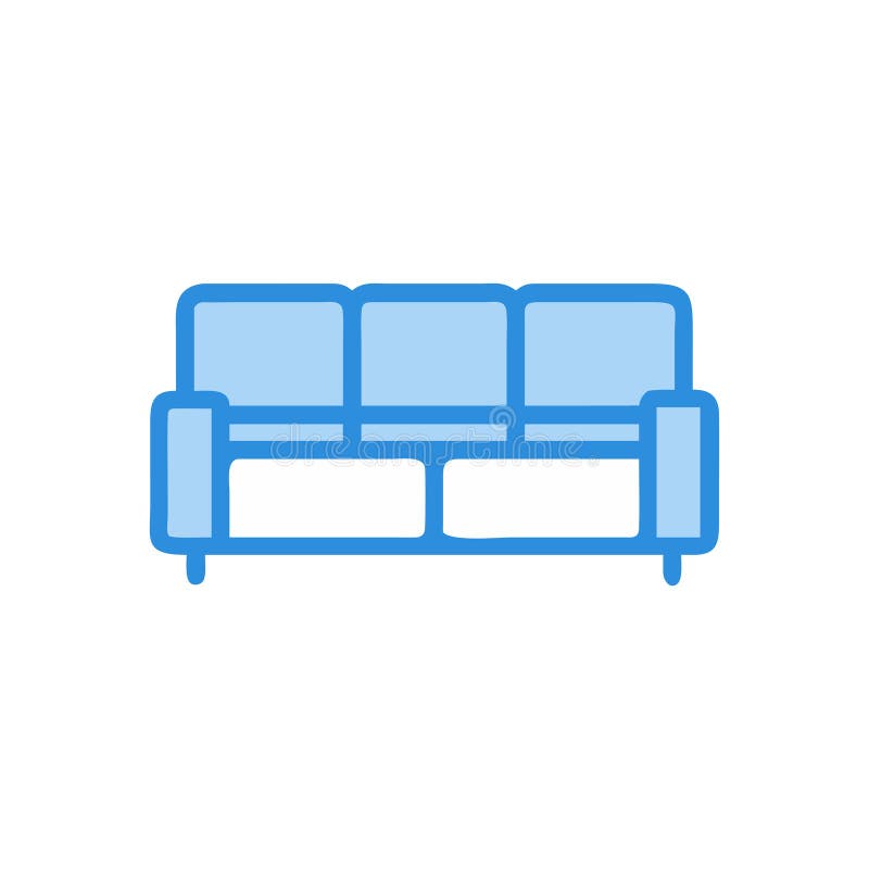 Elegant modulär soffa för modern levande stock illustrationer