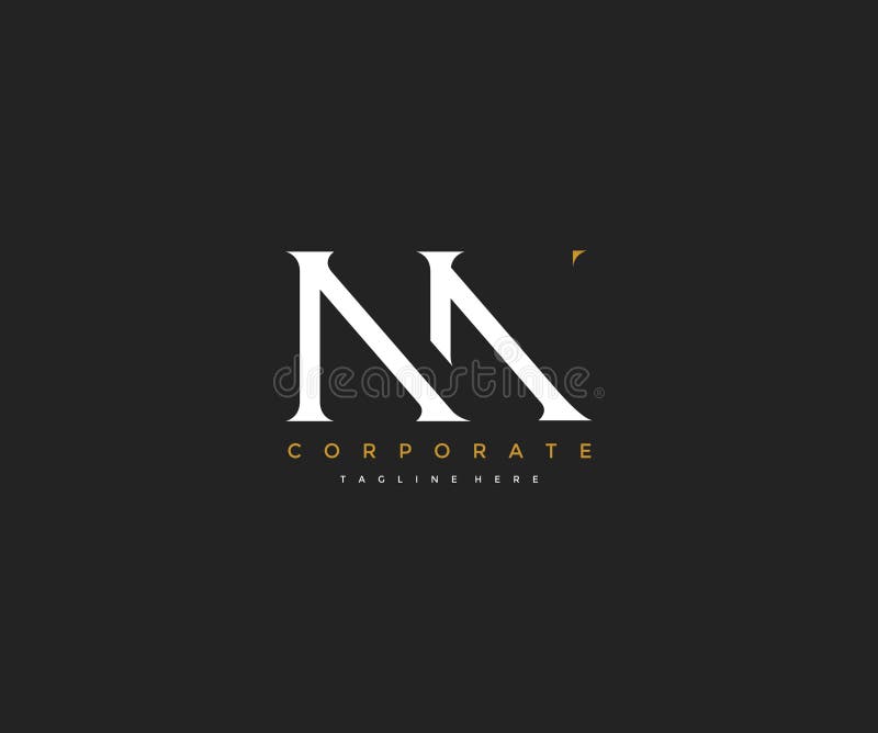 Elegant NN Letter Minimalist Monogram Logo Design Stock Illustration ...