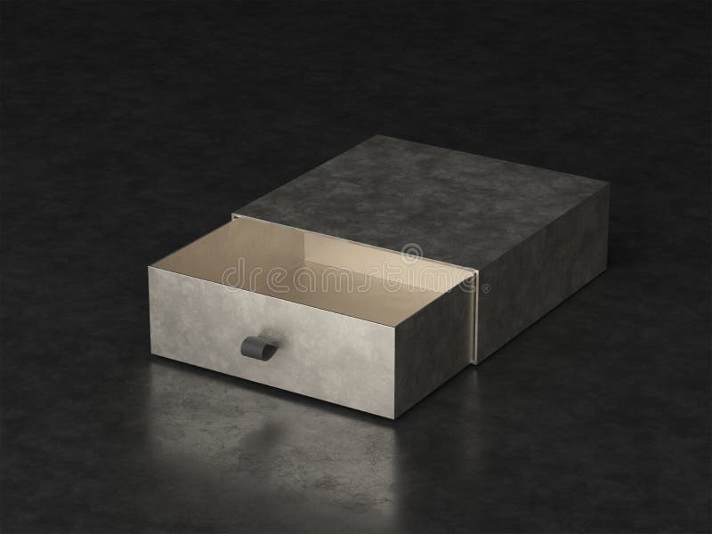 Download Elegant Open Leatherand Gold Gift Box Mockup On Black ...