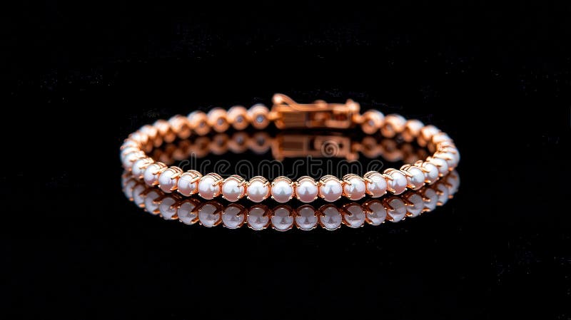 A Elegant Pearl Bracelet stock illustration
