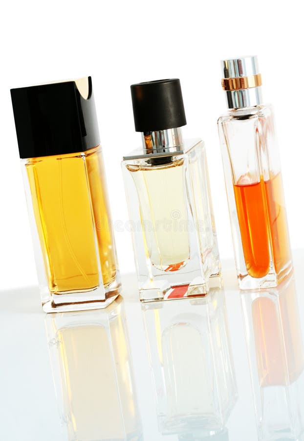 Elegant perfume bottles royalty free stock image
